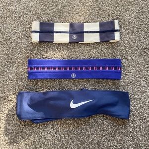 Lulu Lemon and Nike headbands